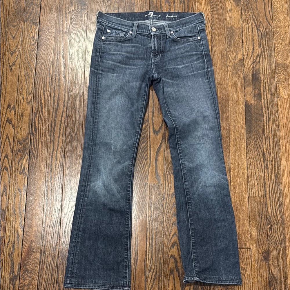 7 For All Mankind Blue Boot Cut Jeans with Vintage Appeal